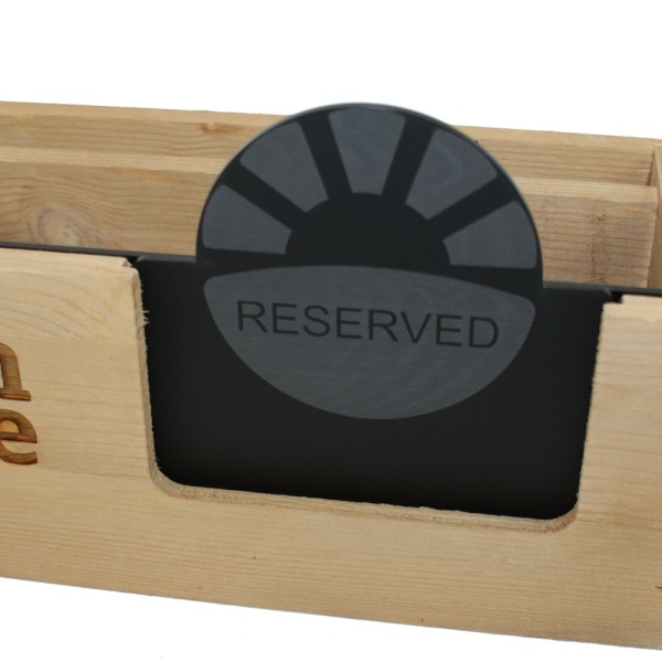 Reserved Chalkboard Insert for Condiment Box with Point Of Sale Slot